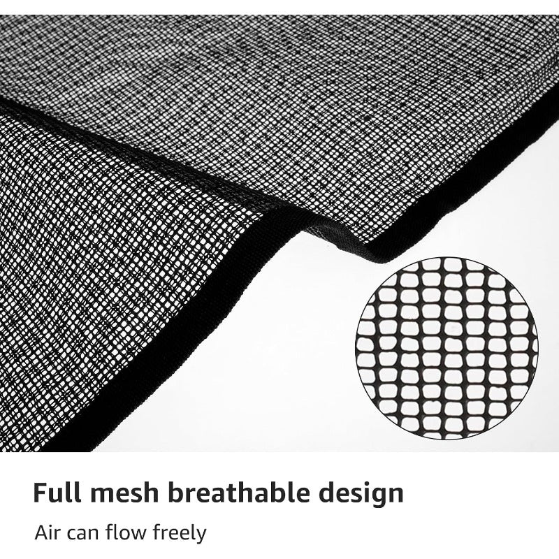 Close up breathable mesh material on AC cover