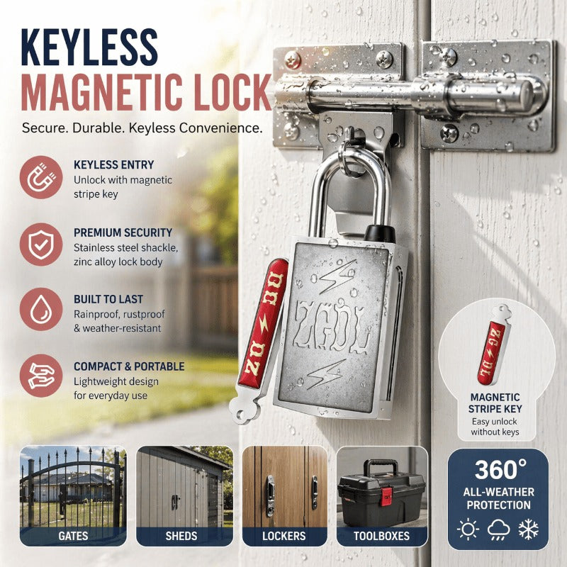 No Keyhole Magnetic Padlock – Newshopllox