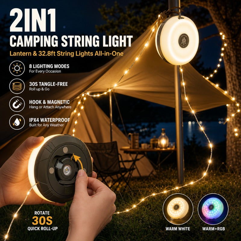 2-in-1 Camping Lantern String Combo – Newshopllox